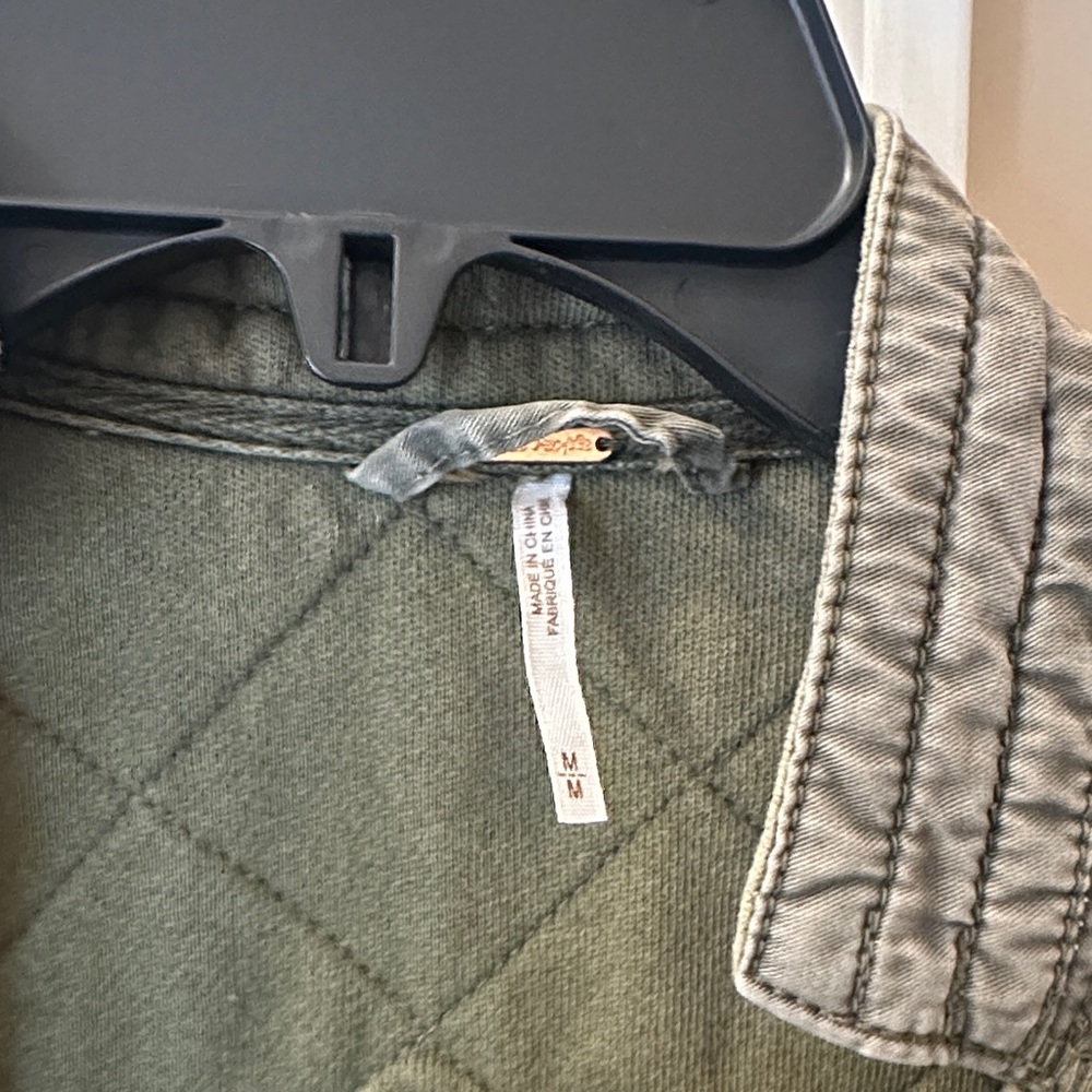 Free People Khaki Utility Jacket - Picture 2 of 3